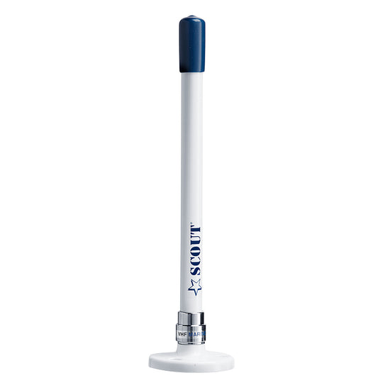 Scout 9" Stubby White VHF Antenna w/Quick Mount Includes 5M RG-58, Mount  Integrated Connector KS-10 [PF AN NVHF00025]