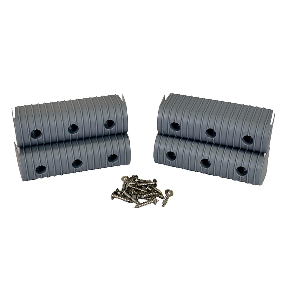 Caliber BunkWrap End Cap 2x6" Grey Accessory Kit w/Stainless Steel Hardware *4-Pack [23053]