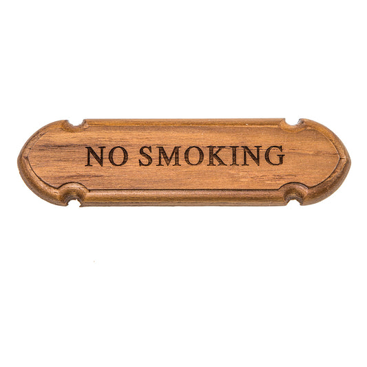 Whitecap Teak "No Smoking" Name Plate [62672]